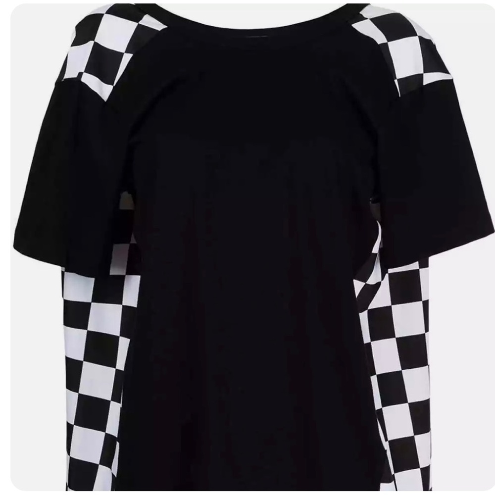 Comme Des Garçons Paneled Checkerboard Tee